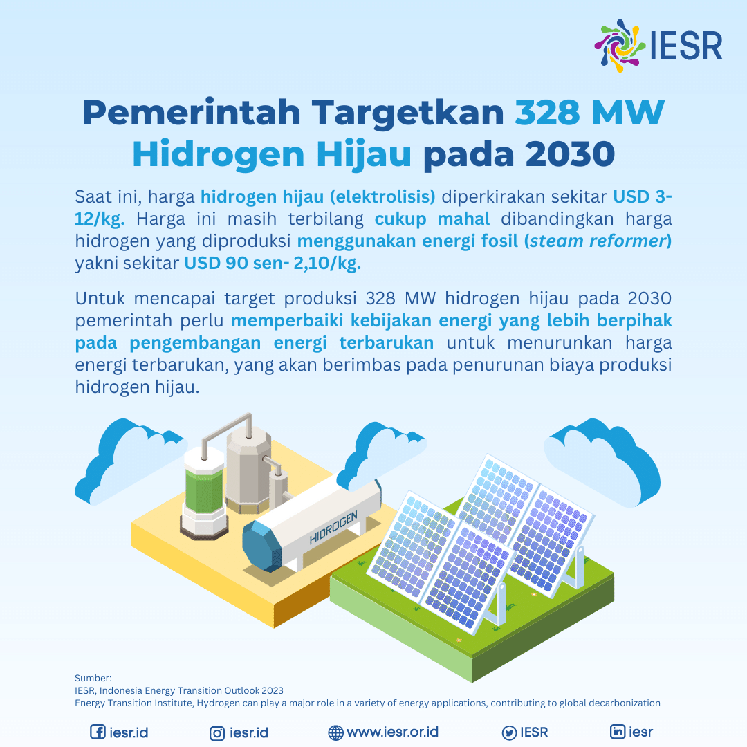 Pemerintah Targetkan 328 MW Hidrogen Hijau Pada 2030 IESR