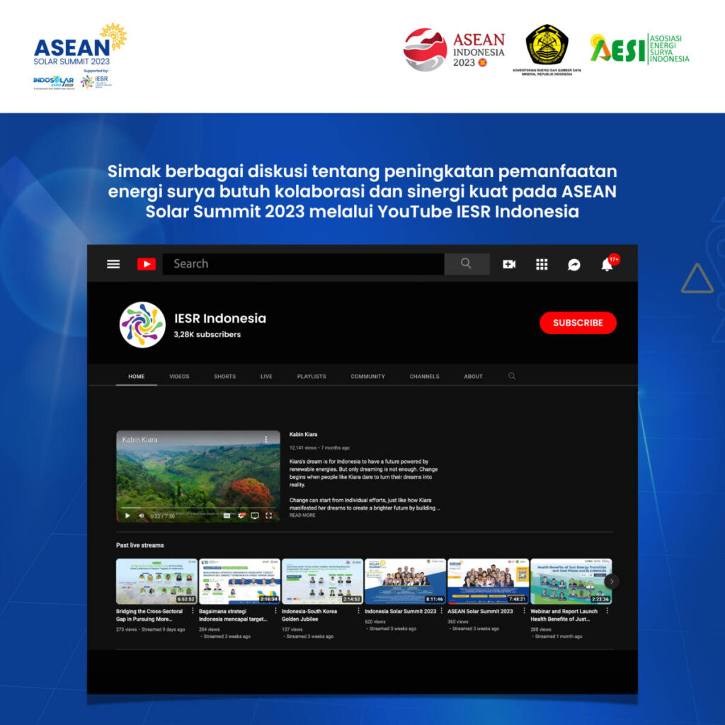 Asean Solar Summit 2023 Percepatan Transisi Energi Surya Di Asean Iesr