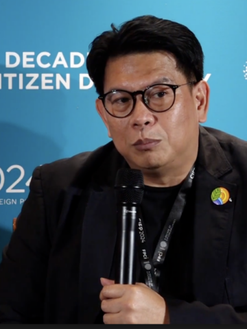 Direktur Eksekutif Institute for Essential Services Reform (IESR), Fabby Tumiwa dalam Conference on Indonesia Foreign Policy (CIFP) 2024 pada Sabtu (30/11/2024).