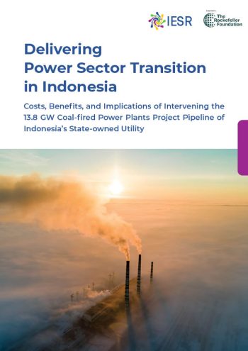 Cover IESR (2023). Delivering Indonesia’s Power Sector Transition