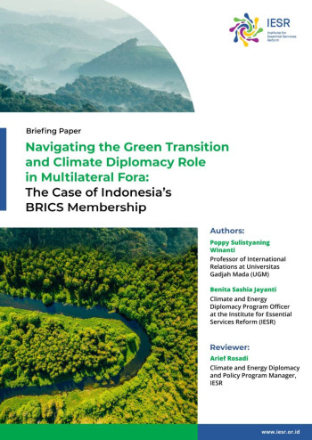 Navigating the Green Transition and Climate Diplomacy Role in Multilateral Fora - IESR Briefing Paper_page-0001